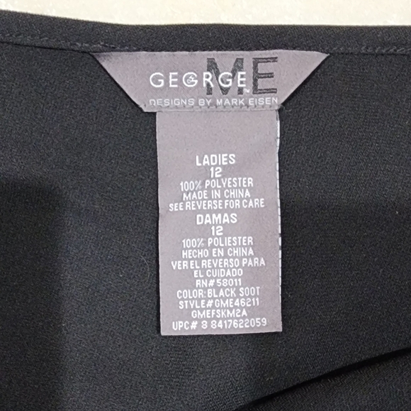 Black Flared Skirt size 12 - Picture 3 of 3